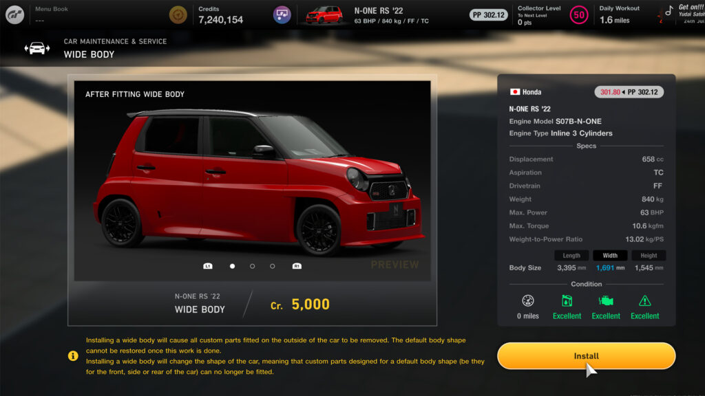 Gran Turismo 7 Honda N-ONE RS Customisation 01