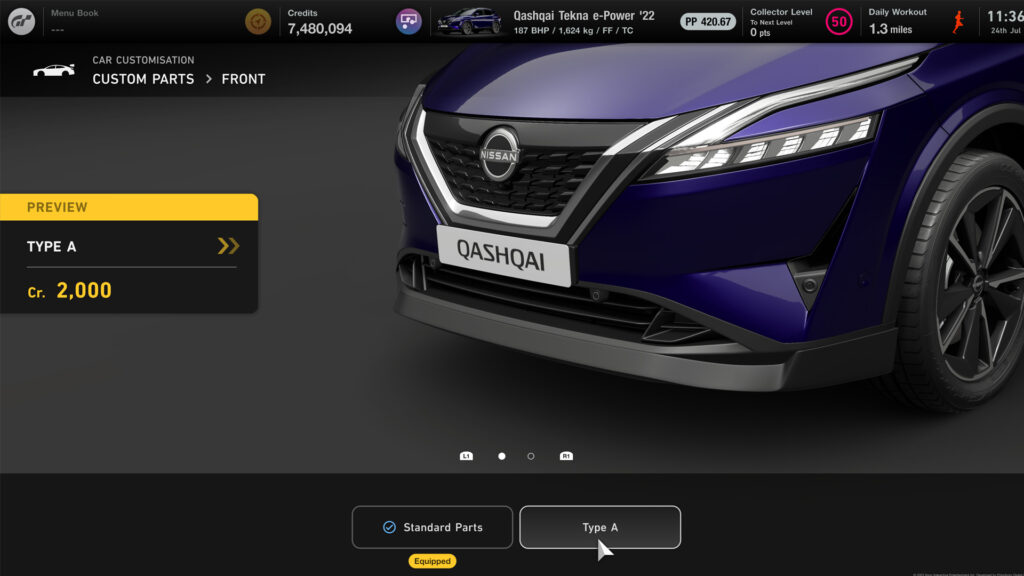 Gran Turismo 7 Nissan Qashqai customisation 01
