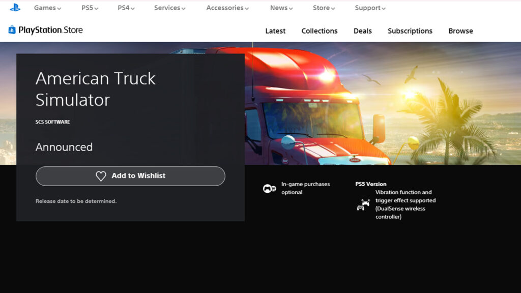 American Truck Simulator PlayStation Store