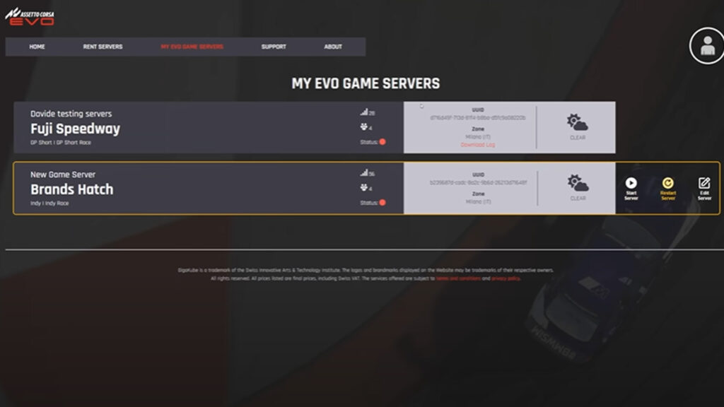 Assetto Corsa EVO multiplayer server rental 02