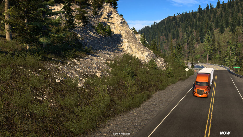 American Truck Simulator’s v1.56 Open Beta is available now, introducing new terrain blending system