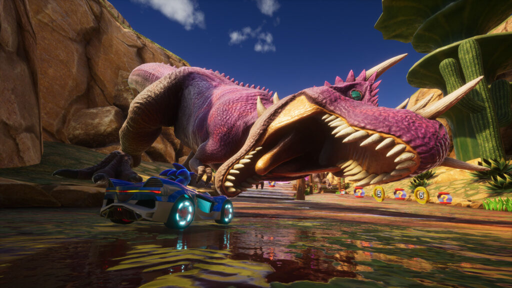 Sonic Racing CrossWorlds screenshot dinosaur
