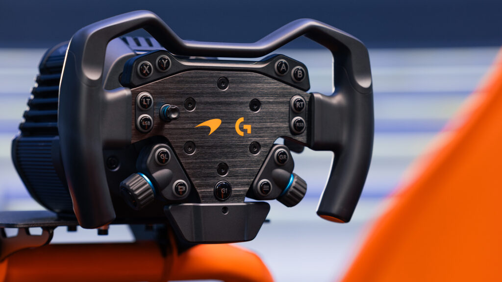Logitech G RS Formula Wheel McLaren Racing EditionLogitech unveils McLaren-branded sim racing cockpit, steering wheel and headset