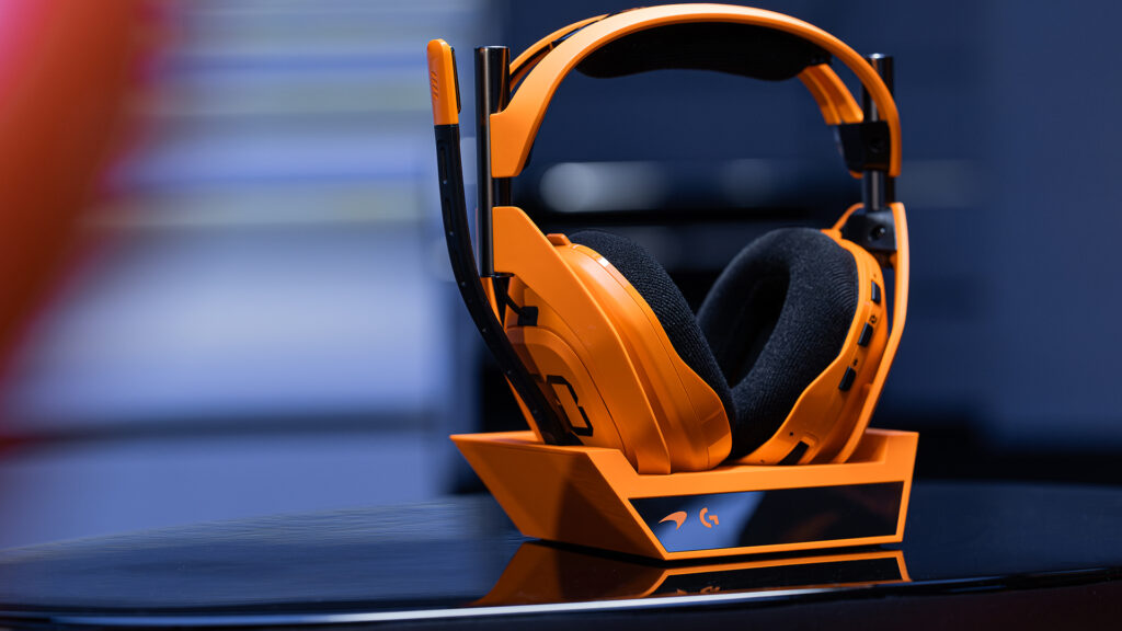 Logitech G ASTRO A50 X LIGHTSPEED Wireless Gaming Headset and Base Station - McLaren Racing Edition Logitech unveils McLaren-branded sim racing cockpit, steering wheel and headset