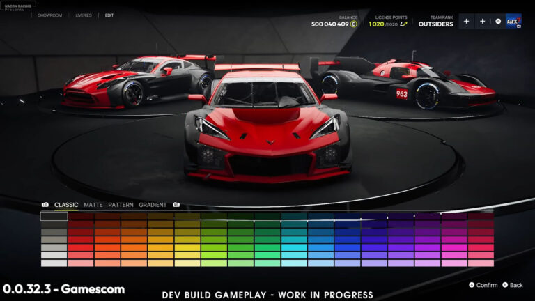 Endurance Motorsport Series gameplay gives first look at livery editor