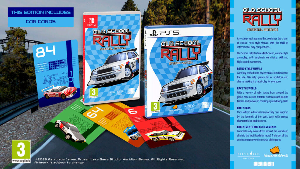 Old School Rally physical special edition PS5 Nintendo Switch