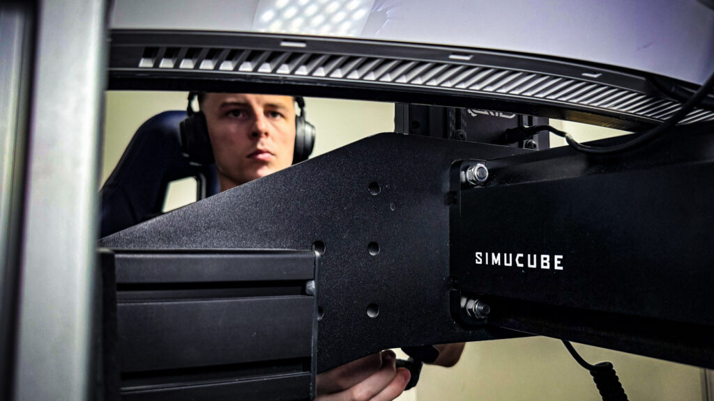 James Baldwin sim racer Simucube