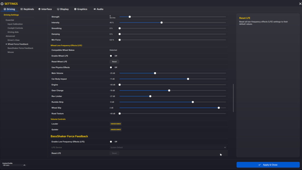 Moza R21 Ultra iRacing FFB settings