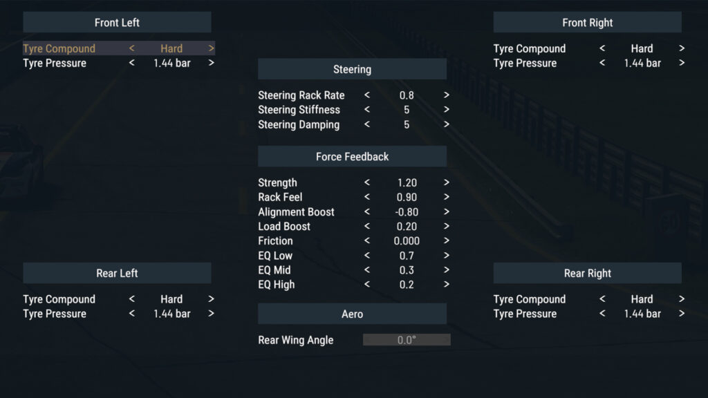 Project Motor Racing, force feedback settings, Mazda MX-5 Cup, Lime Rock Park