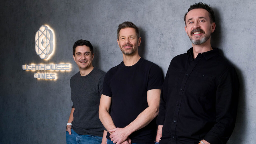 Marco Conti, Gavin Raeburn and Jon Davis-Hunt at Lighthouse Games