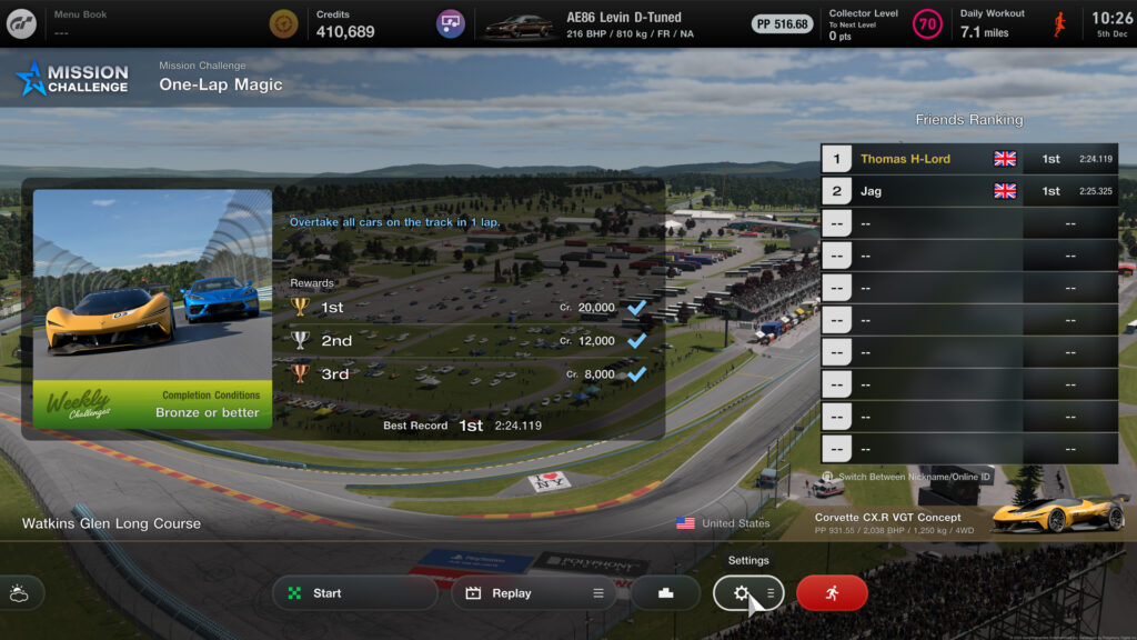Gran Turismo 7 Corvette Weekly Challenge 03