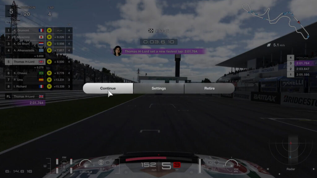 Gran Turismo 7 Power Pack Race Resume Save Endurance pause