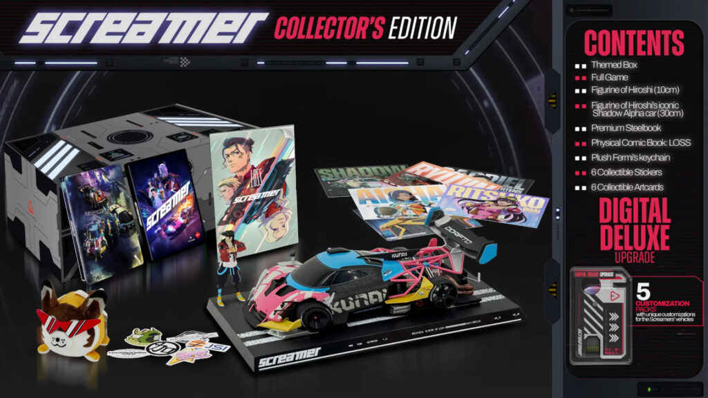 Screamer’s editions include early access, steelbook, model car
