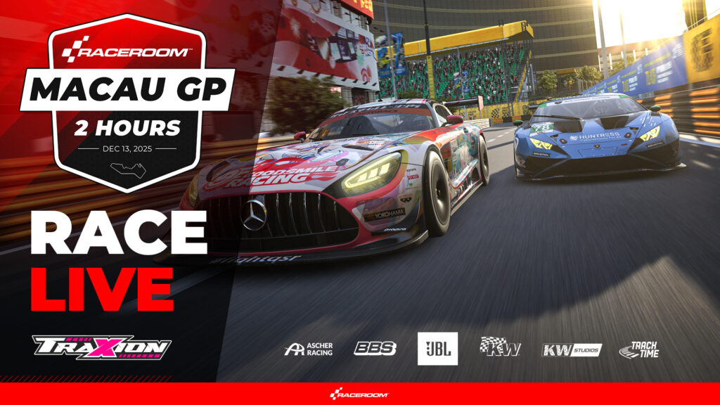 WATCH Live RaceRoom's Macau GP 2h Multiplayer Special Event