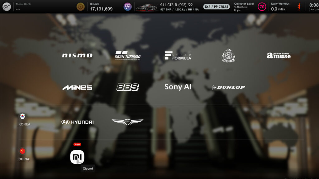 Gran Turismo 7 brand central jan 2026