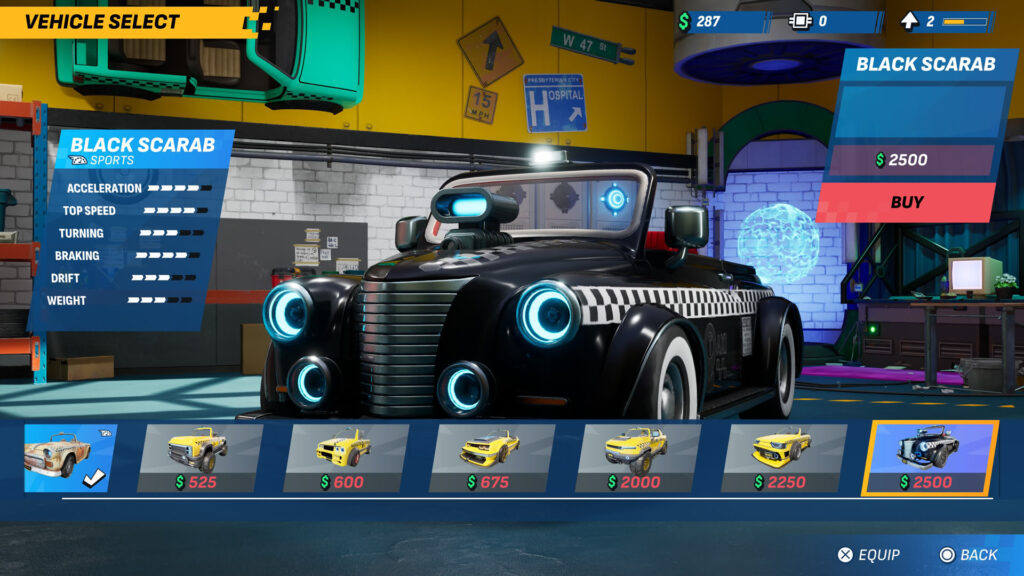 Taxi Chaos 2 screenshot vehicle selection