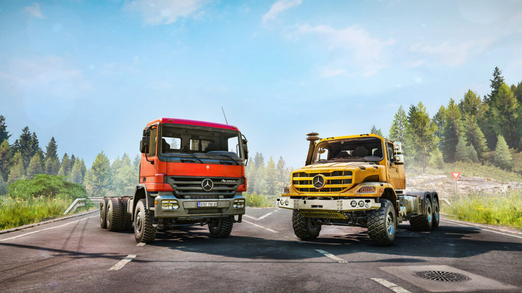Snowrunner launches Mercedes-Benz truck DLC 