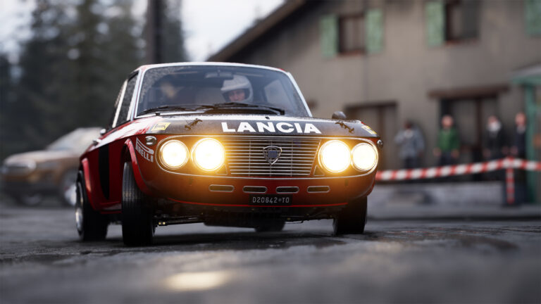 Historic Lancia Fulvia Coupe HF 1600 set for Assetto Corsa Rally debut as dynamic wintry weather teased