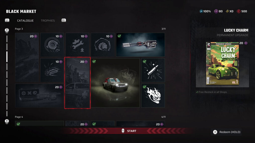 Carmageddon Rogue Shift permanent upgrades