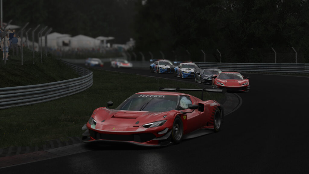Ferrari296 GT3, Nürburgring Nordschlelife, Assetto Corsa Evo’s V0.6 update:  Cause for optimism