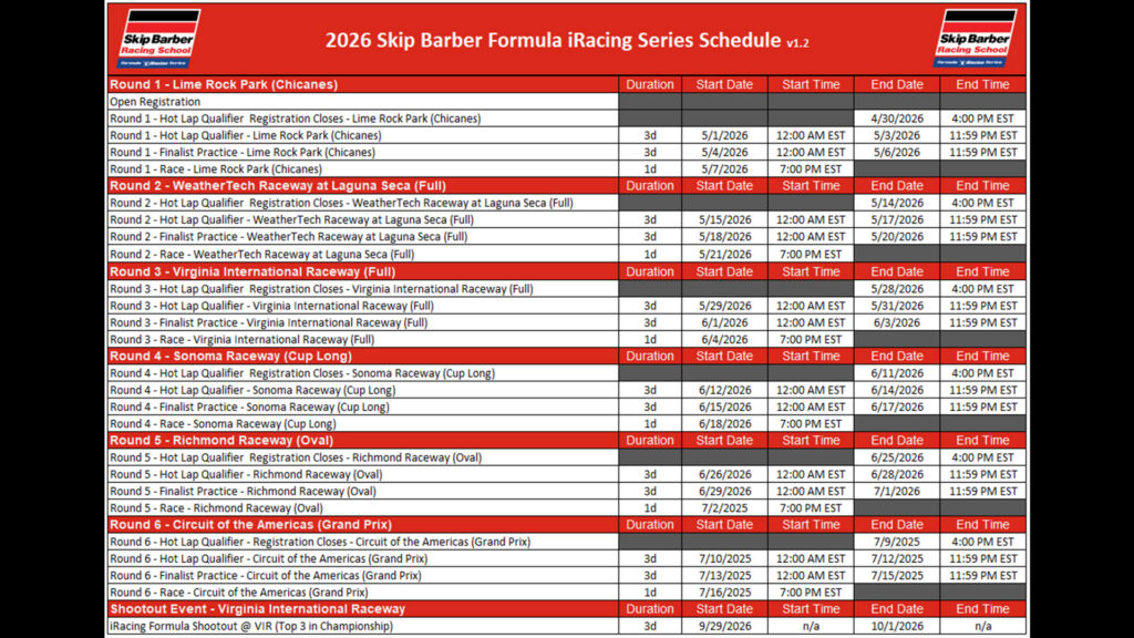 Skip Barber launches sim racing competition with real-world racing prize