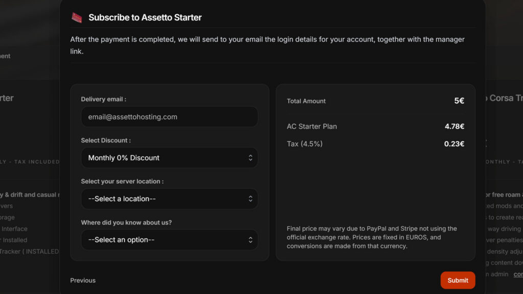 How to create Assetto Corsa servers using AssettoHosting.com