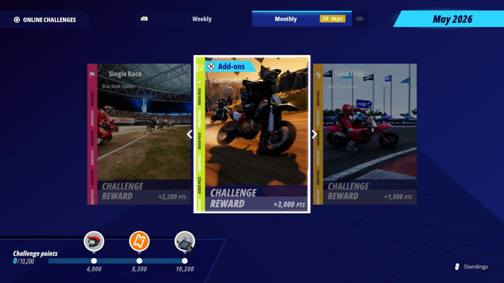 Earn extra in-game rewards with Ride 6’s new Online Monthly Challenges