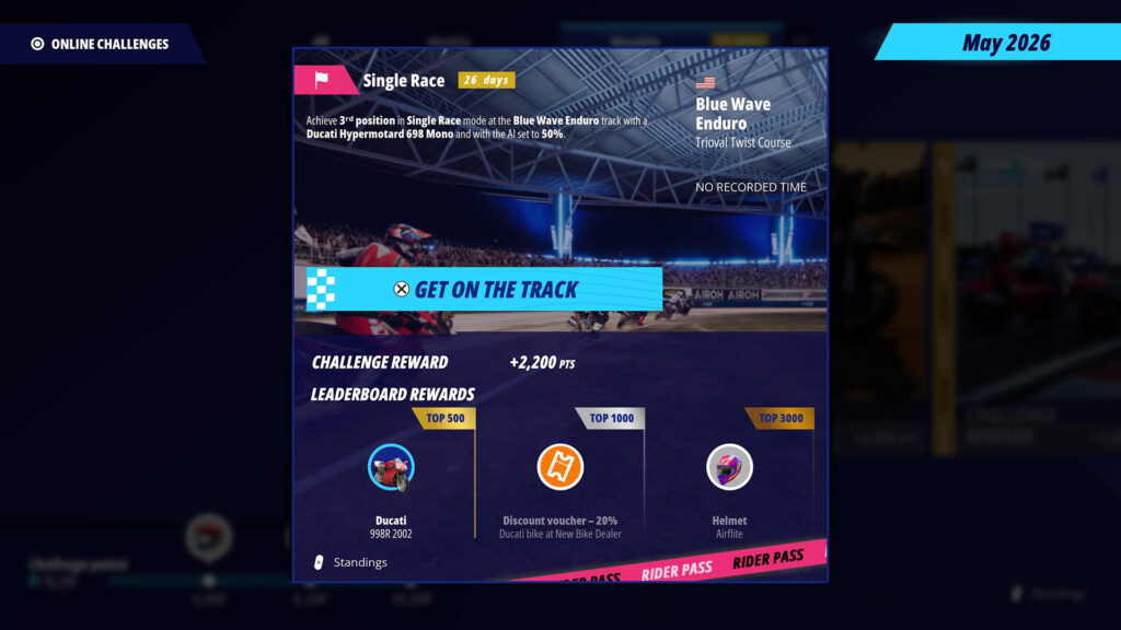 Earn extra in-game rewards with Ride 6’s new Online Monthly Challenges