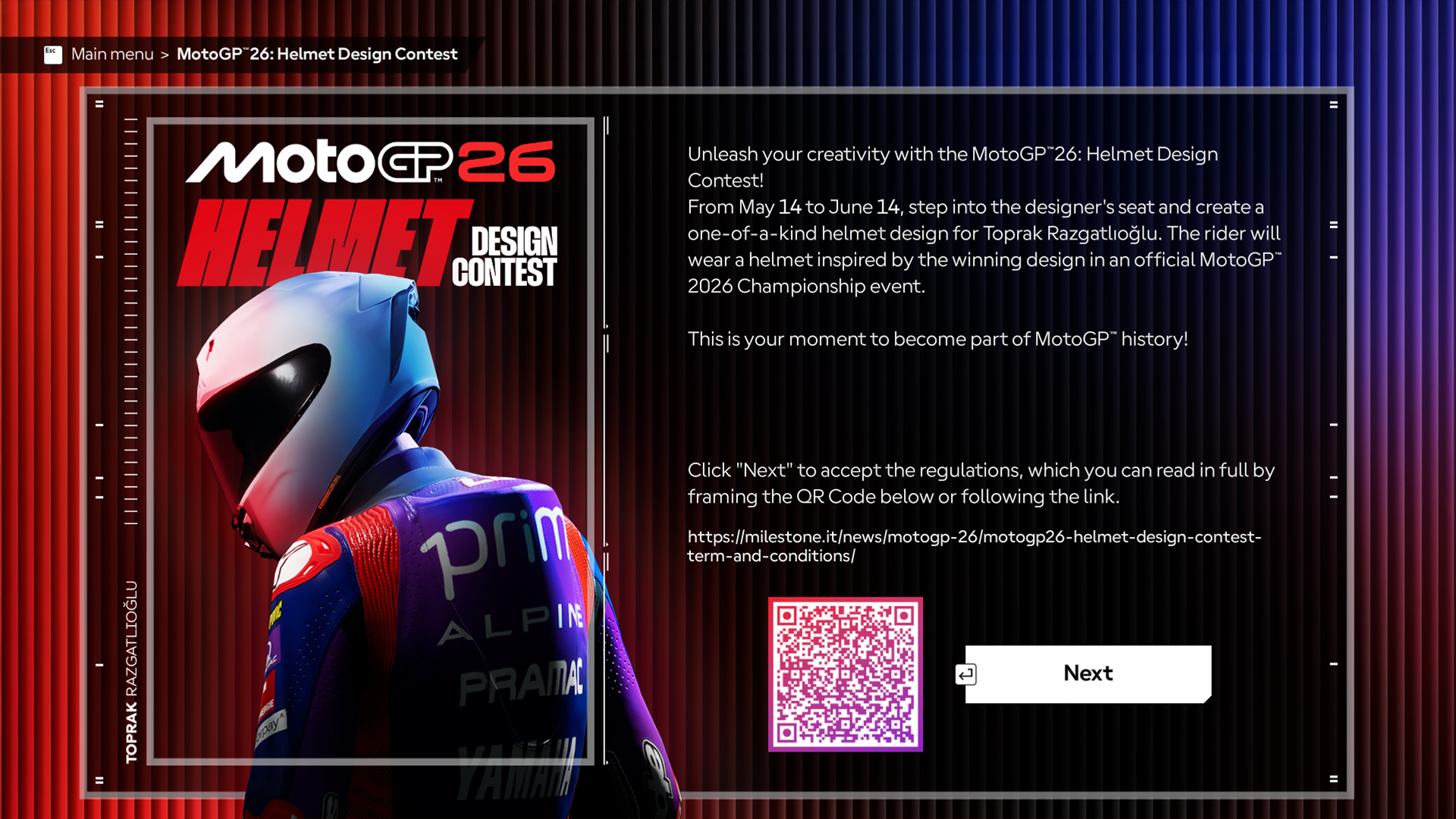 You can design Toprak Razgatlioğlu’s helmet as MotoGP 26 competition begins
