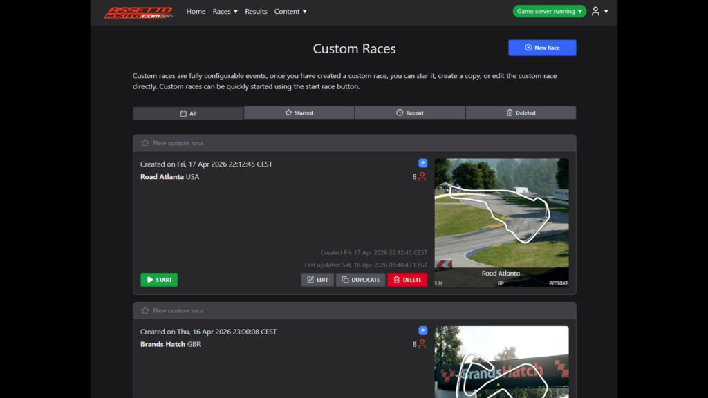 How to create Assetto Corsa EVO servers using AssettoHosting.com