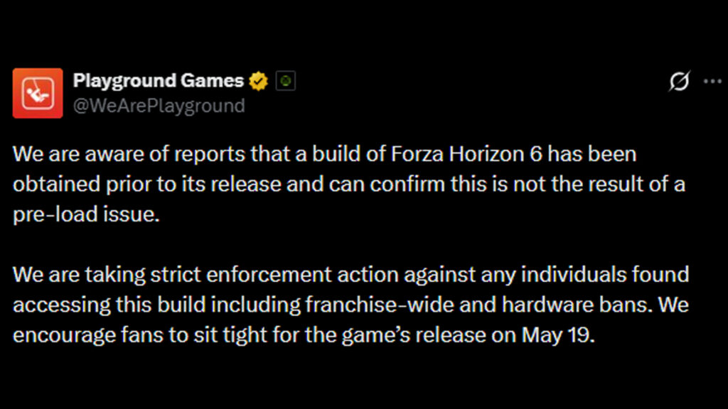 Forza Horizon 6 leak cracked ban