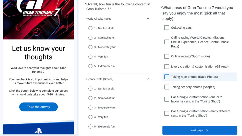 Gran Turismo 7 survey 02