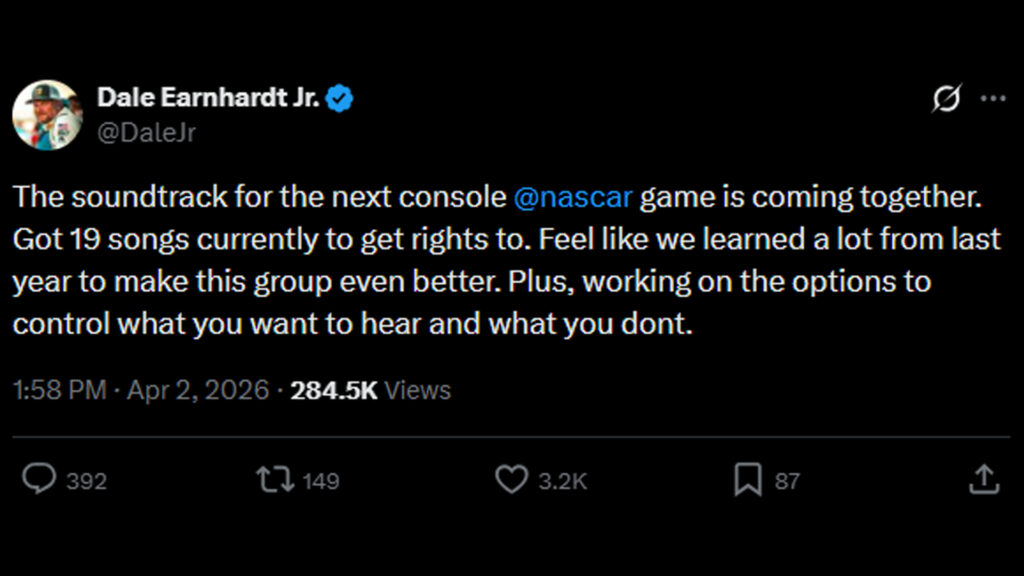 NASCAR 26 soundtrack Dale Earnhardt Jr