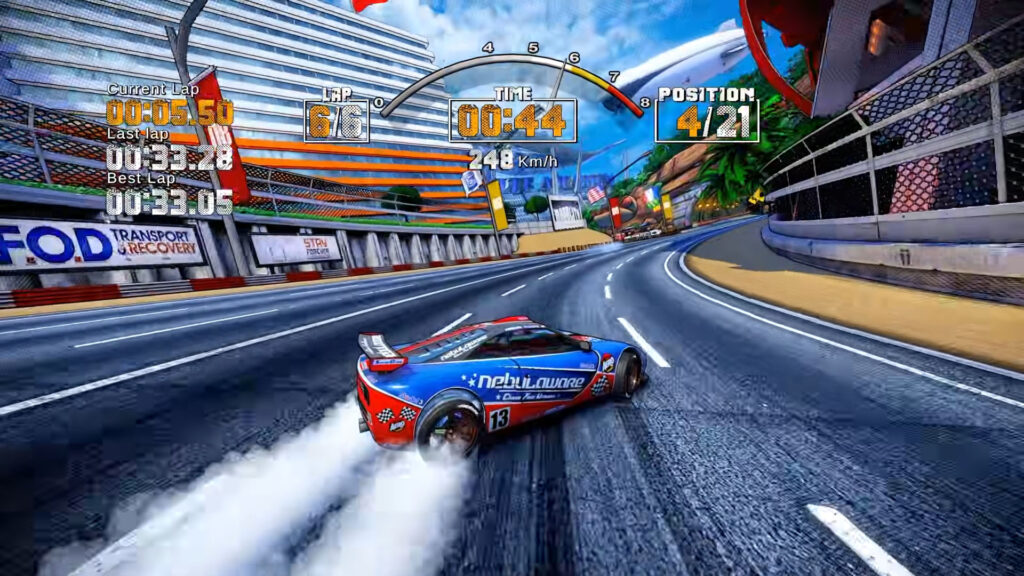 Overtake screenshot The '90s Arcade Racer