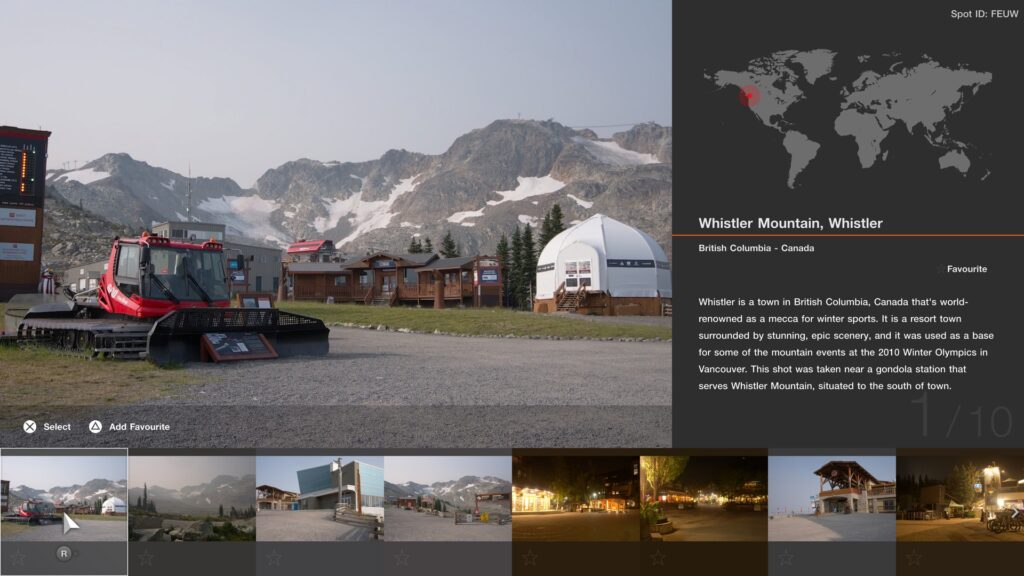 Gran Turismo 7 August update Whistler Scape location