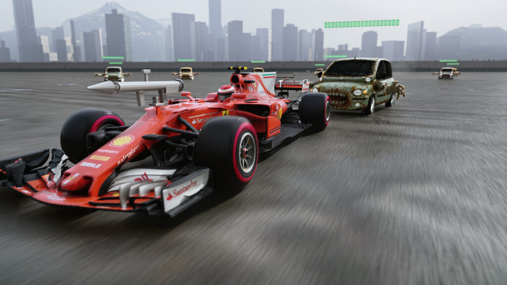 ‘Nukedrop Zombies’ mod is the Assetto Corsa-Vampire Survivors crossover you never knew you wanted