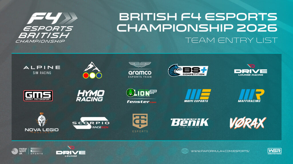 Motorsport UK-backed British F4 Esports Championship returns for 2026