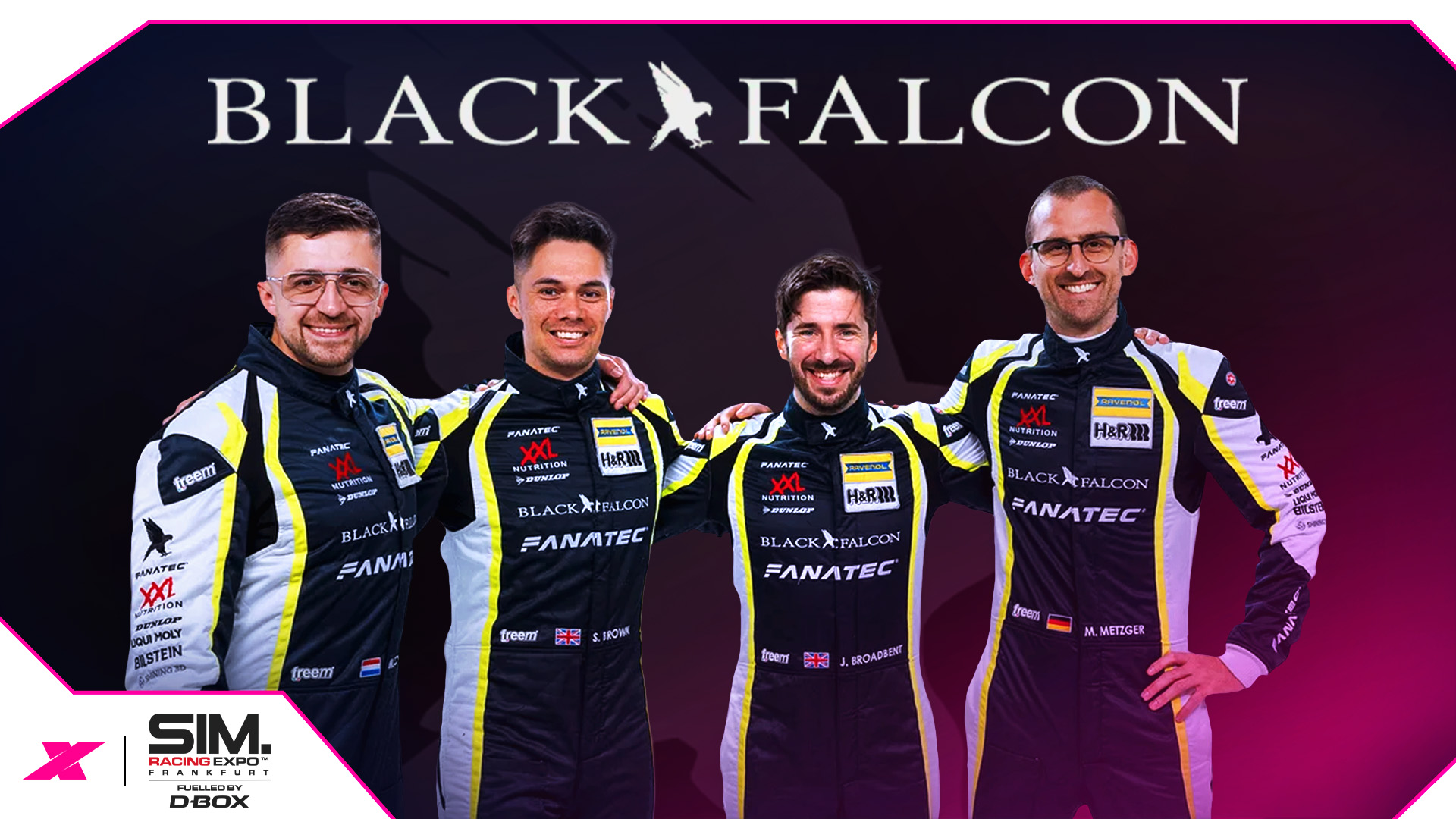 Team Black Falcon’s sim racing YouTubers join SimRacing Expo Frankfurt stage lineup