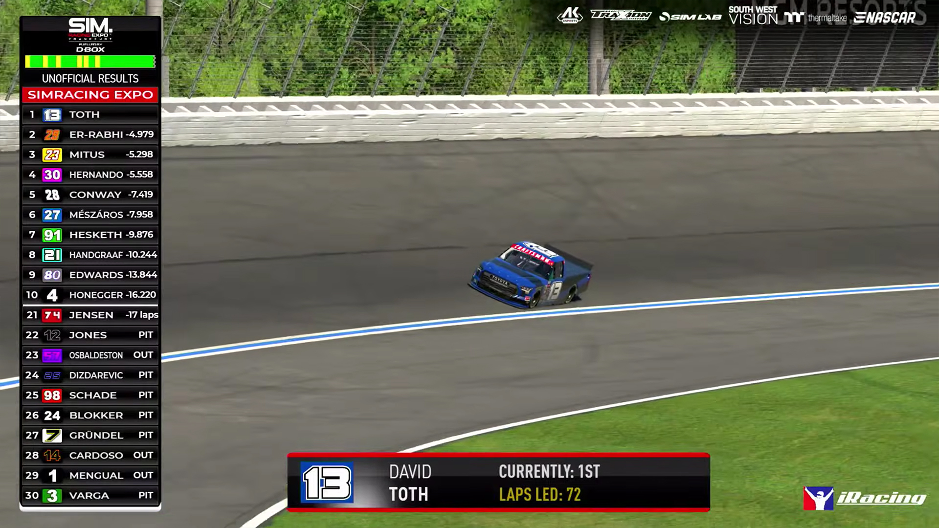 Toth takes eNASCAR Truck laurels at SimRacing Expo Frankfurt