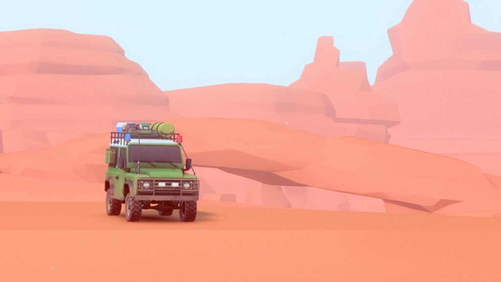 Over the Hill review screenshot showing the Algerian desert