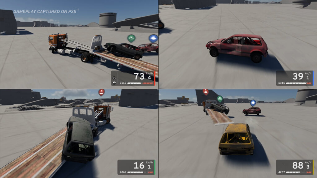 BeamNG.drive's local four-player split-screen mode looks incredible on PS5, as new trailer drops