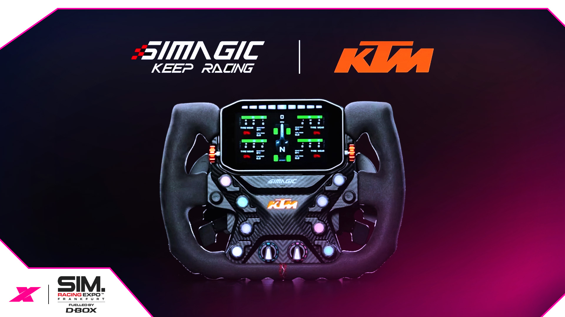 Simagic reveals authentic KTM Xbow GT2 steering wheel, public debut set for SimRacing Expo Frankfurt